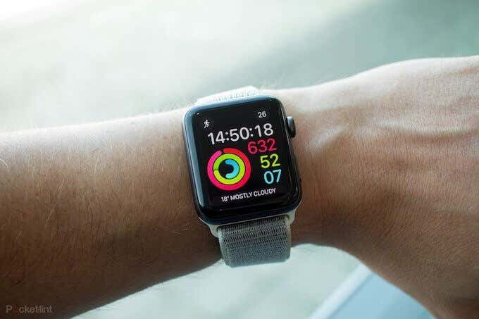 Someone\'s wrist wearing an Apple Watch 