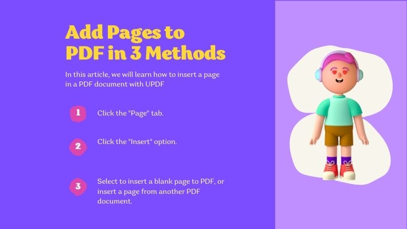 how to add a page in pdf