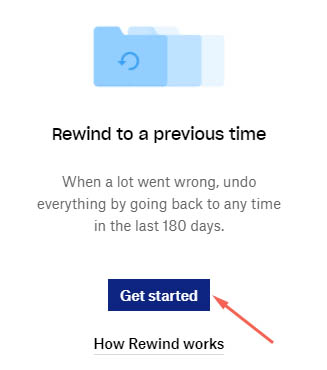 start file restore rewind dropbox