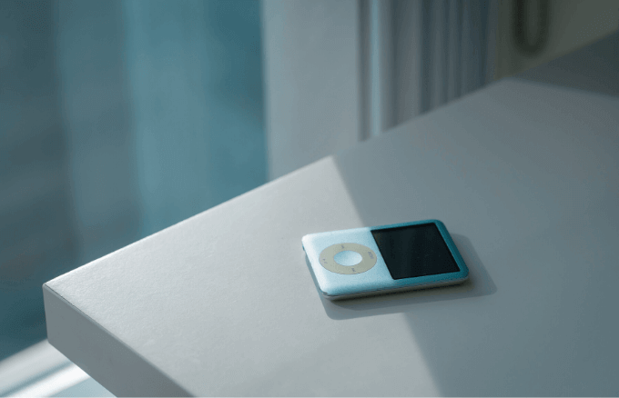 iPod on a table 